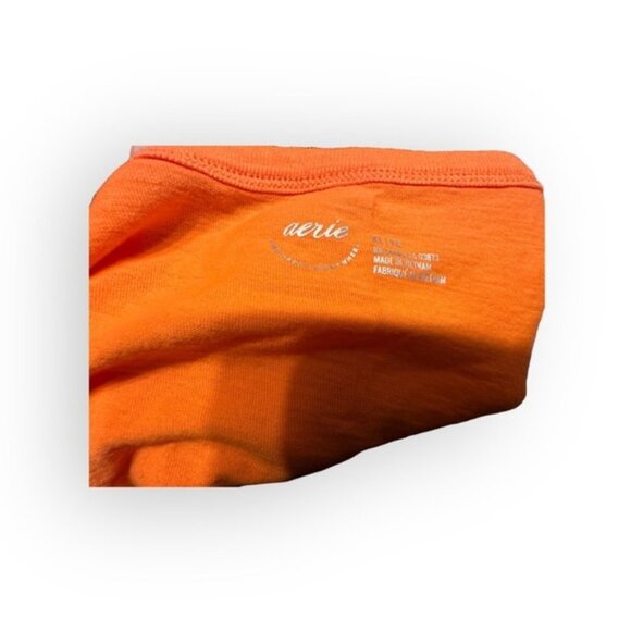 Women’s aerie Wrap Waist Orange Crop Top XL - Picture 3 of 5